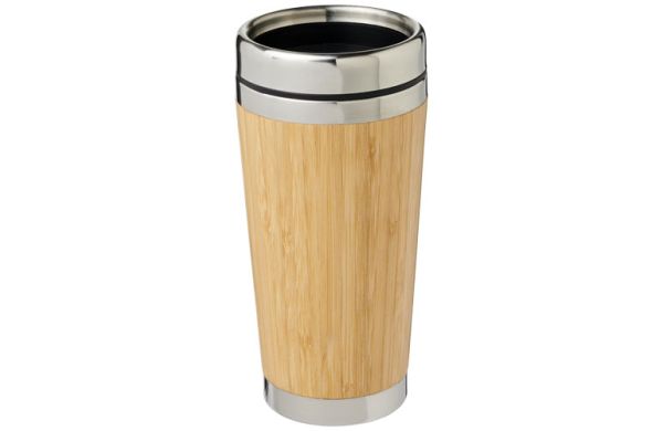 Bambus 450 ml Becher mit Bambus-Außenseite - braun 