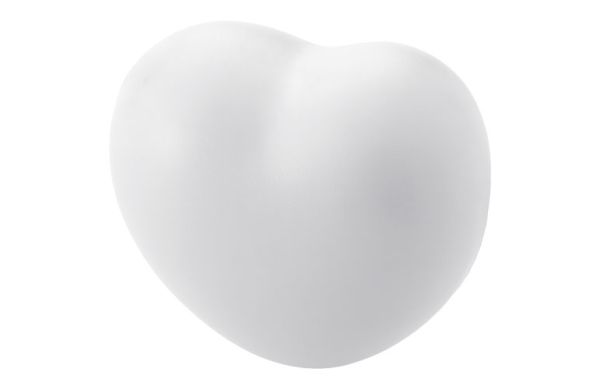 Herzförmiger Antistress Ball - weiss 