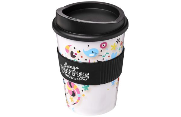 Brite-Americano® Medio 300 ml Becher mit Schutzring - schwarz 