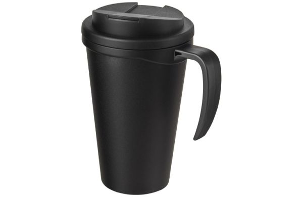 Americano® Grande 350 ml Isolierbecher mit auslaufsicherem Schraubverschluss - schwarz glänzend, schwarz 