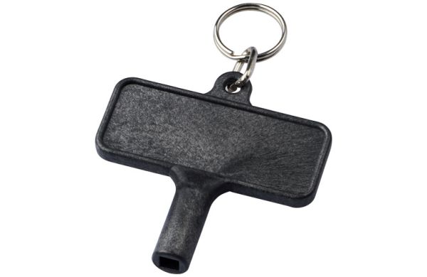 Largo Kunststoff Heizkörperschlüssel mit Schlüsselanhänger - schwarz 
