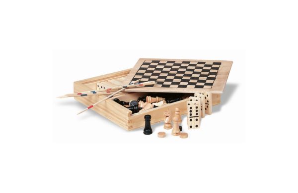 TRIKES Spielesammlung in Holzbox - holzfarben