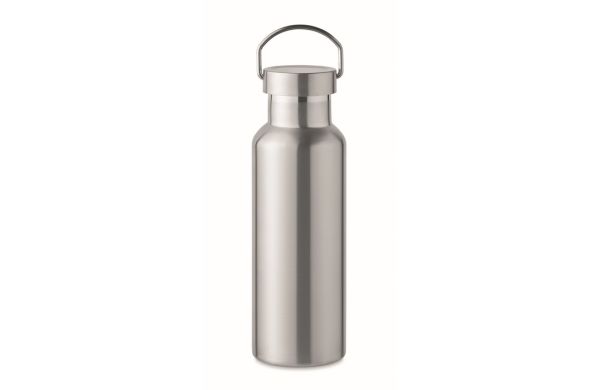 FLORENCE Doppelwandige Flasche 500 ml - silber matt