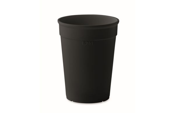 AWAYCUP Recycelter PP-Becher 300 ml - schwarz