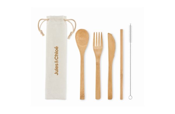 SETSTRAW Besteck-Set Bambus - beige