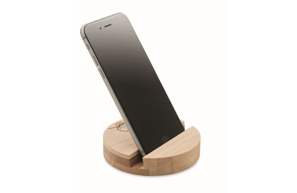 GROW ROUND STAND Smartphone Halter Birkenholz - holzfarben