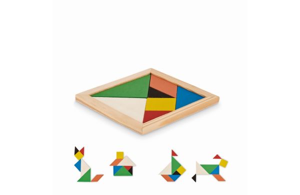 TANGRAM Tangram-Puzzle Holz - holzfarben