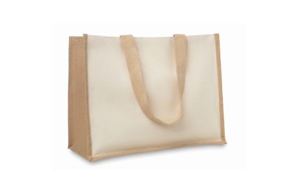 CAMPO DE FIORI Jute/Canvas Shopper - beige