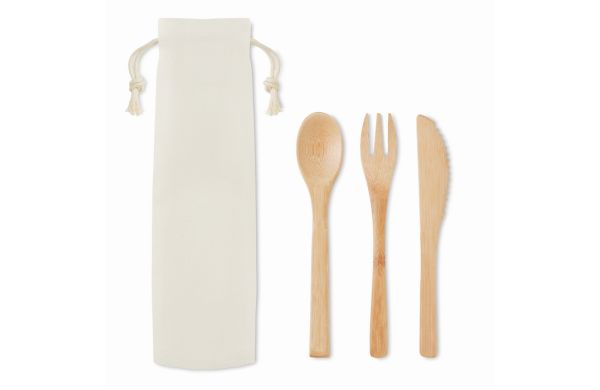 SETBOO Besteck-Set Bambus - beige