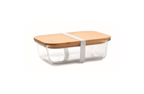 TUNDRA LUNCHBOX Lunchbox Glas mit Bambus - transparent