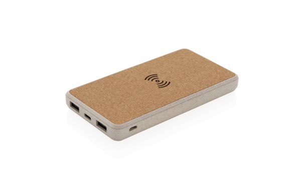 Kork und Weizen 8.000 mAh Wireless Powerbank/khaki