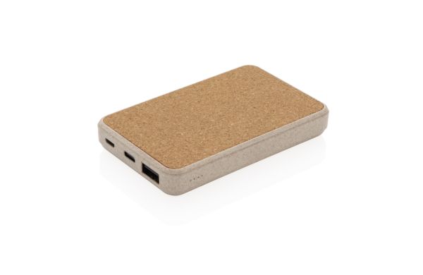 Kork und Weizen 5.000 mAh Pocket-Powerbank/khaki