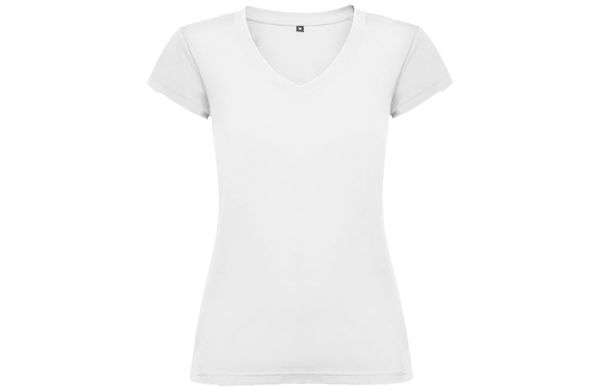 Victoria T-Shirt mit V-Ausschnitt für Damen - weiss - S